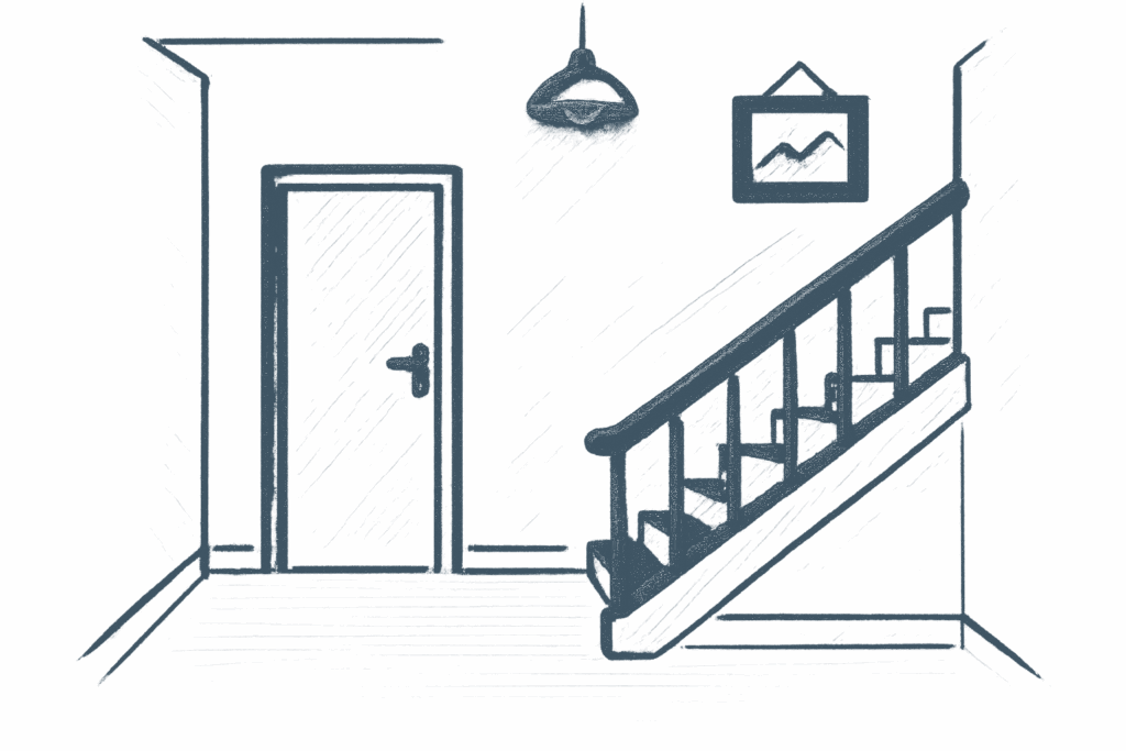 Treppen und Wohnanlagen
